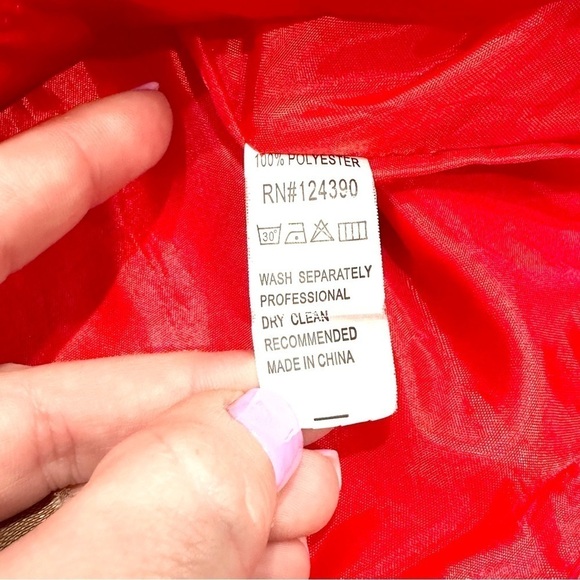 Vintage Mega Wear Mens Red White Stripe Windbreaker Track Jacket - Picture 12 of 12